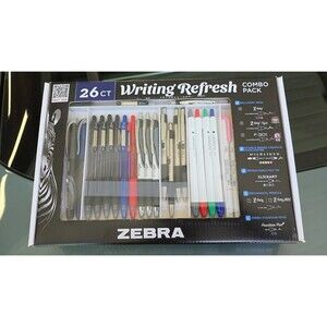 Zebra Writing Refresh Combo 26ct Pens Mildliners Highlighter Mechanical Pencils